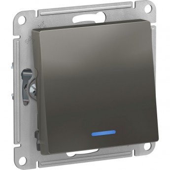 1-клавишный переключатель SCHNEIDER ELECTRIC ATLASDESIGN с подсветкой, 10АХ, механизм, СТАЛЬ 1-клавишный переключатель SCHNEIDER ELECTRIC ATLASDESIGN с подсветкой, 10АХ, механизм, СТАЛЬ