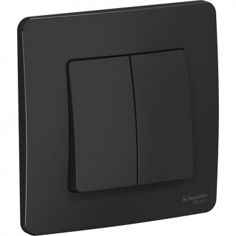 2-клавишный выключатель SCHNEIDER ELECTRIC BLANCA (cх.5), 10А, 250B, АНТРАЦИТ