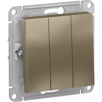 3-клавишный выключатель SCHNEIDER ELECTRIC ATLASDESIGN, ШАМПАНЬ