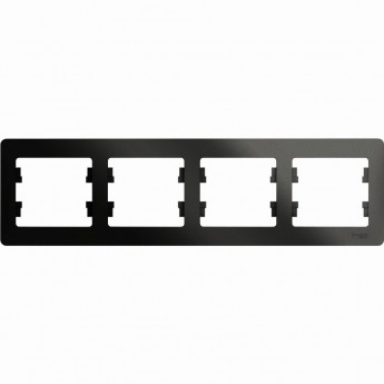 4-постовая рамка SCHNEIDER ELECTRIC GLOSSA, горизонтальная, АНТРАЦИТ