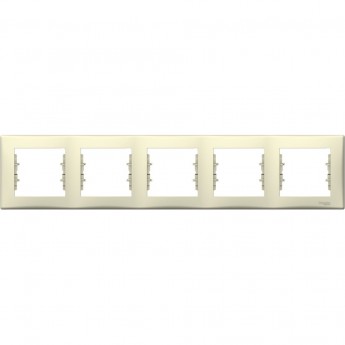5-постовая рамка SCHNEIDER ELECTRIC SEDNA, горизонтальная, БЕЖЕВЫЙ