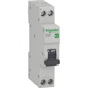 Дифференциальный автоматический выключатель SCHNEIDER ELECTRIC EASY 9 1П+Н 6A 30MA 4,5кА C АС, 18 мм