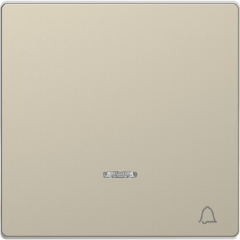 Клавиша одинарная MERTEN D-LIFE с линзой для LED модуля, с символом звонок, САХАРА