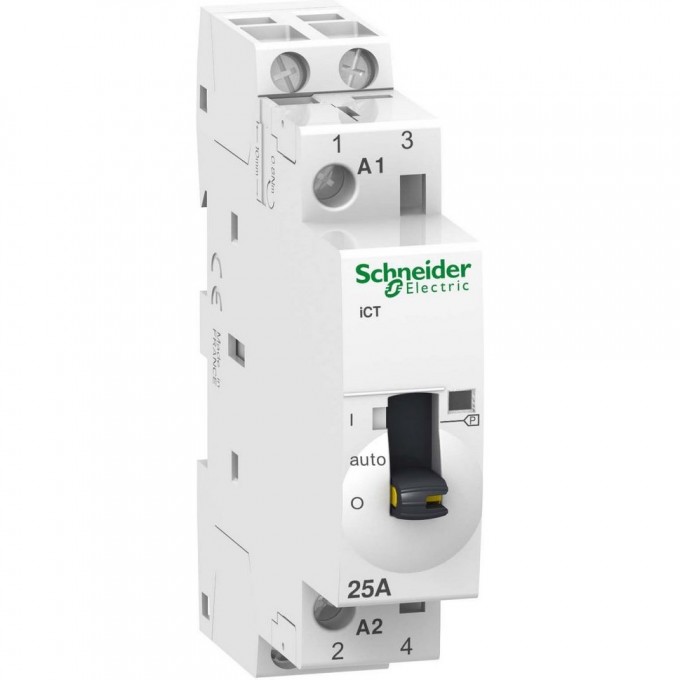 Модульный контактор с ручным управлением SCHNEIDER ELECTRIC ACTI9 iCT25A 2Н A9C21532