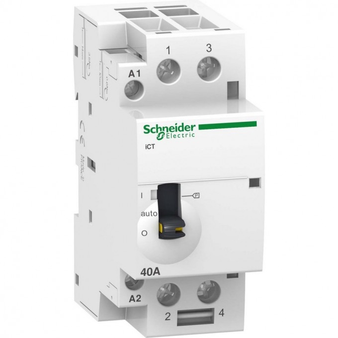 Модульный контактор с ручным управлением SCHNEIDER ELECTRIC ACTI9 iCT40A 2Н A9C21842