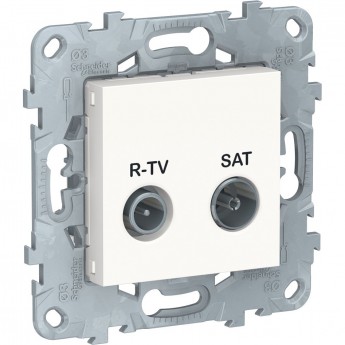 Розетка R-TV/SAT SCHNEIDER ELECTRIC UNICA NEW, одиночная, белый