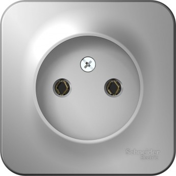Розетка SCHNEIDER ELECTRIC BLANCA без заземления без шторок, 16А, 250В, алюминий