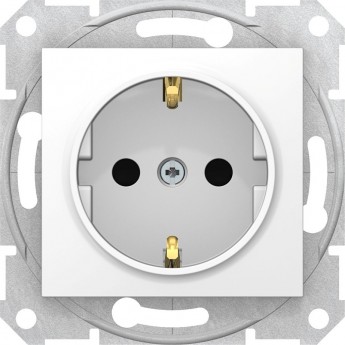 Розетка SCHNEIDER ELECTRIC SEDNA c з/к, со шторками, быстрозажимные контакты, белый