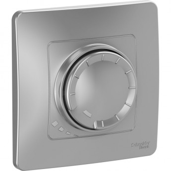 Светорегулятор (диммер) SCHNEIDER ELECTRIC BLANCA поворотно-нажимной универсальный, 400ВТ, алюминий