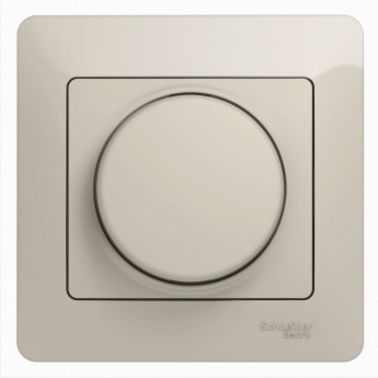 Светорегулятор (диммер) SCHNEIDER ELECTRIC GLOSSA, поворотный, 300Вт, в сборе, молочный