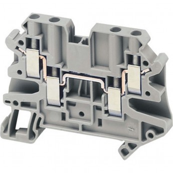Клеммник винтовой проходной SCHNEIDER ELECTRIC LINERGY, с сечением провода 4ММ2, 4 точки подключения, серый