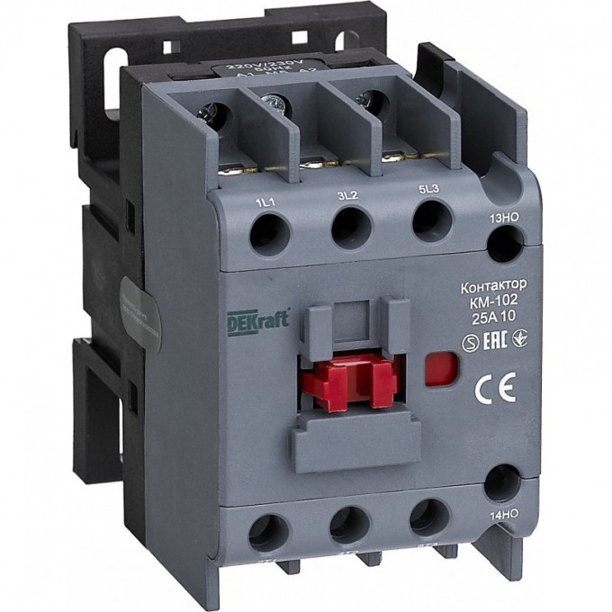 Контактор SCHNEIDER ELECTRIC DEKRAFT 25А 220В/230В АС3 АС4 1НО КМ-102 22004DEK