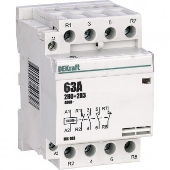 Модульный контактор DEKRAFT 2НО+2НЗ 40А 230В МК-103