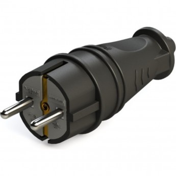 Вилка SCHNEIDER ELECTRI MST4001BK MULTISET 2К+З 16А/250В IP44 прямая каучуковая черная