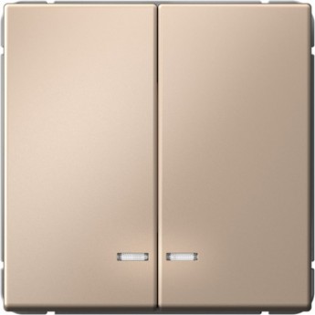 Выключатель 2-клавишный SCHNEIDER ELECTRIC ARTGALLERY GAL001253 (сх. 5а) 10AX с подсветкой механизм, песочный